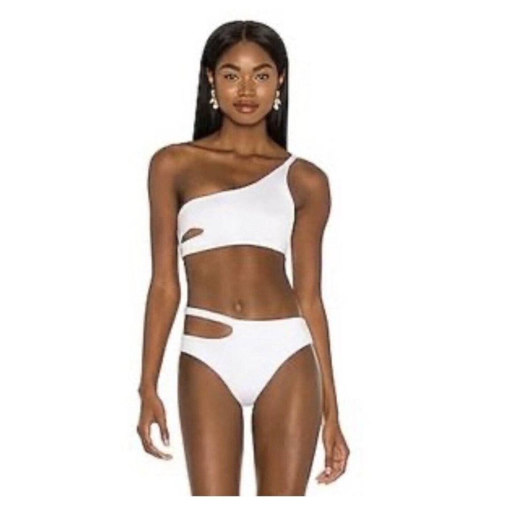 JOUES de Sable Swim Womens Emmy Bikini Bottoms & Top Size XL NEW White Revolve Y